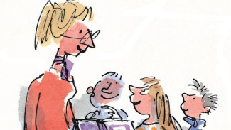 An early inspiration for me: Miss Honey, drawn by Quentin Blake in Roald Dahl's 'Matilda'.